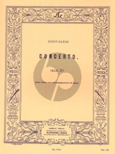 Saint-Saens Concert No. 1 Op. 20 Violon et Orchestre (red. Violon et Piano)