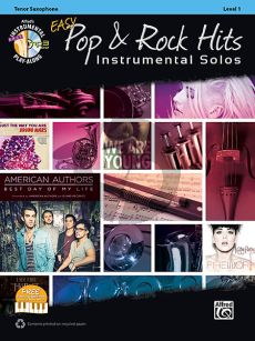 Easy Pop & Rock Hits Instrumental Solos Tenor Sax. (Bk-Cd)