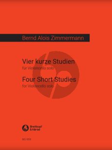 Zimmermann 4 Kurze Studien (4 Short Studies) Violoncello Solo