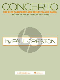 Creston Concerto Op.26 Alto Saxophone and Orchestra (Reduction for Alto Saxophone and Piano)