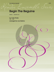 Porter Begin the Beguine 4 Saxophones (AATB) (Score/Parts) (arr. Les Sabina)