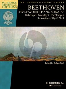 Beethoven Five Favorite Piano Sonatas (edited by Robert Taub)