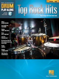 Top Rock Hits Drum Play-Along Vol.49 (Book with Audio online)