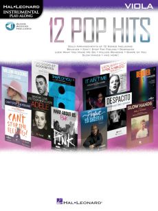 12 Pop Hits Instrumental Play-Along Viola (Book with Audio online)