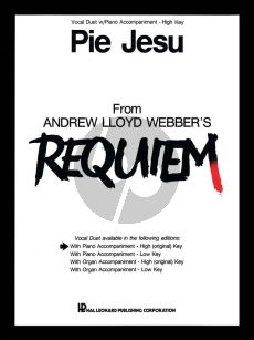 Lloyd Webber Pie Jesu from Requiem for 2 High Voices-Piano