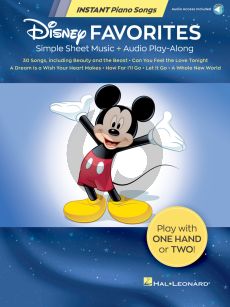Disney Favorites – Instant Piano Songs (Simple Sheet Music + Audio Play-Along)