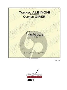 Albinoni Adagio Quatuor a Cordes (Part./Parties) (transcr. Olivier Girer)