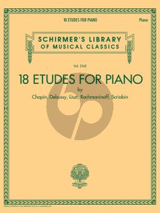 18 Etudes for Piano by Chopin, Debussy, Liszt, Rachmaninoff and Scriabin
