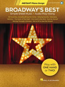 Broadway's Best - Instant Piano Songs (Simple Sheet Music + Audio Play-Along) (Book with Audio online)