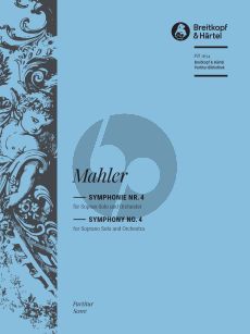 Mahler Symphony No. 4 Soprano and Orchestra Full Score (Final Version of 1911) (edited by Christian Rudolf Riedel)