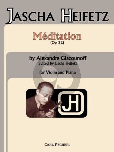 Glazunov Meditation Op. 32 Violin and Piano (edited by Jascha Heifetz)