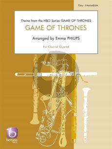 Djawadi Game of Thrones for 4 Clarinets (Score/Parts) (arr. Emma Philips)