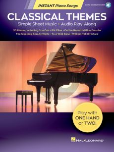 Album Classical Themes  Instant Piano Songs Simple Sheet Music with Online Audio Play-Along