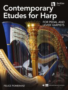 Pomeranz Contemporary Etudes for Pedal or Lever Harp (Book with Audio online)