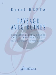 Beffa Paysage avec Ruines for String Quintet with 2 Cellos (Score and Parts)