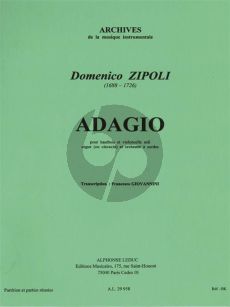 Zipoli Adagio Hautbois-Violoncelle soli -Orgue-Cordes (Partition et Parties)