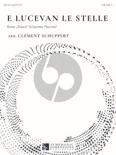 Puccini E lucevan le stelle from Tosca for Brass Quintet (Score/Parts) (arr. Clement Schuppert)