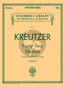 Kreutzer 42 Studies Viola (Walter Blumeneau)