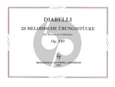 Diabelli Melodic Pieces Opus 149 / Melodische Ubungsstucke Opus 149 for Piano 4 Hands (edited by Kálmán Chován)