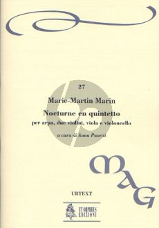 Marin Nocturno en Quintetto Harp-2 Violins-Viola-Violoncello (Score) (edited by Anna Pasetti)