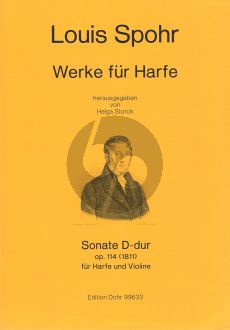 Spohr Sonate D-dur Op.114 Violine-Harfe (mit extra Violoncello Stimme)