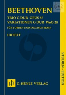 Trio C dur Op.87 & Variationen C-dur WoO 28 2 Oboes and Engl.Horn (Study Score)