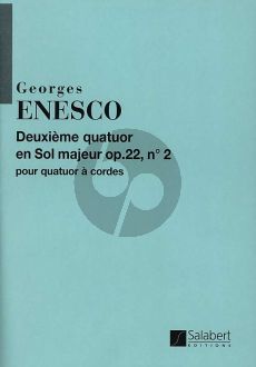 Enescu Quatuor Sol-majeur Opus 22 No. 2 2 Violons-Alto et Violoncelle (Partition)