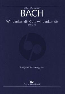 Bach Kantate BWV 29 Wir danken dir, Gott, wir danken dir (Klavierauszug) (deutsch/englisch)