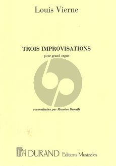Vierne 3 Improvisations Orgue (edited by Maurice Durufle)