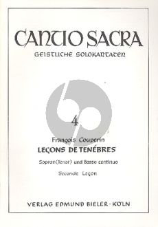 Couperin Lecons de Tenebres 2e Lecon Sopranstimme-Bc