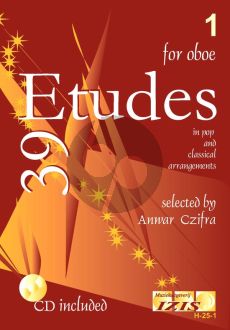 Czifra 39 Etudes in Pop and Classical Arrangements Vol.1 Oboe (Bk-Cd)