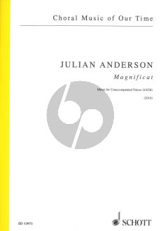 Anderson Magnificat SATB (Lat.) (Motet for unaccompanied voices) (Chorpartitur includes piano reduction for rehearsal only)