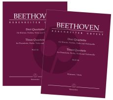 Beethoven 3 Quartets WoO 36 for Pianoforte, Violin, Viola and Violoncello (Score/Parts) (edited by Leonardo Miucci)