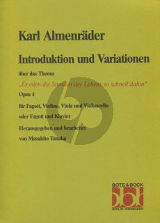 Almenraeder Introduktion & Variationen Op. 4 Bassoon-Piano (or Bassoon-Vi.-Va.-Vc.) (edited by Masahito Tanaka)