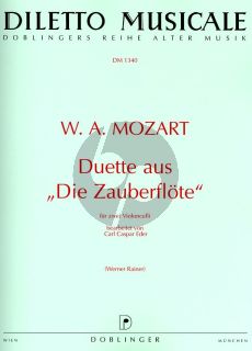 Mozart Duette aus die Zauberflote 2 Violoncellos