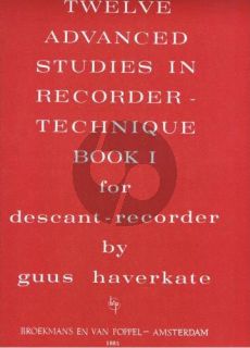 Haverkate 12 Advanced Studies in Recorder Technique Vol.1 (No.1 - 6)