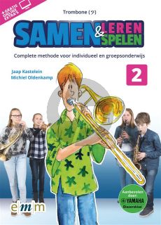 Kastelein-Oldenkamp Samen Leren & Samenspelen Vol.2 Trombone Bassleutel Boek-Audio-Online