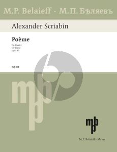 Scriabin Poeme Des-dur Op. 41 Klavier (1904)