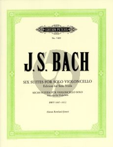 Bach 6 Suites for Viola BWV 1007 - 1012 (orig. violoncello) (edited by Simon Rowland-Jones) (Peters)