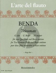 Benda Triosonata G-major 2 Flutes and Bc (Score/Parts) (edited by Hugo Ruf)