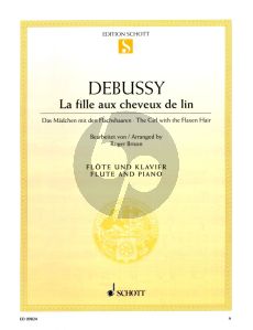 Debussy La Fille aux Cheveux de Lin / The Girl with the Flaxen Hair (1910) fur Flote und Klaviet (edited by Roger Brison)