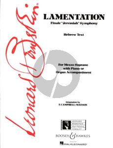 Bernstein Lamentation Finale from 'Jeremiah' Symphony for Medium Voice and Piano or Organ (Adaption by E. Campbell-Watson)