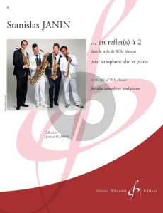 Janin En Reflet(s) a 2 Saxophone alto et Piano (dans le Style de Mozart) (easy level - grade 3)