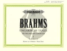 Brahms Ungarische Tanze Vol.1 WoO No.1 - 10 for Piano 4 Hands (edited by Otto Singer)