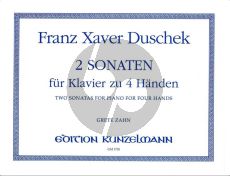 Dussek 2 Sonaten fur Klavier zu 4 Hande (Herausgeber Grete Zahn)