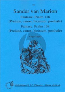 Marion Fantasie over Psalm 138 voor Orgel