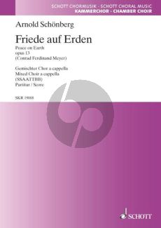 Schoenberg Friede auf Erden - Peace on Earth Op.13 SSAATTBB with small Orchestra Choral Score (Poem von Conrad Ferdinand Meyer) (English words by Arthur Fagge)