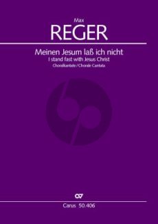 Reger Meinen Jesum lass ich nicht op. WoO V/4 Nr. 4 (Sopran-SATB-Gemeinde Gesang-Vi.-Va.-Orgel) (Partitur)