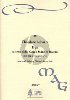 Labarre Duo su Temi della Gazza Ladra di Rossini Harp and Piano (Score/Parts)