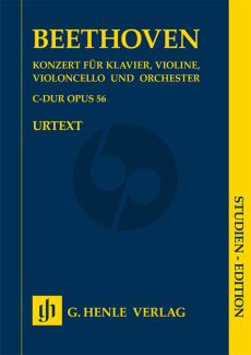 Beethoven Concerto C-major Op.56 ((Triple Concerto) Piano-Vi.-Vc.-Orch.) (Study Score) (Henle-Urtext)